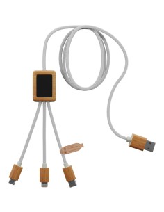 Cable de carga 3 en 1 de PET reciclado con logotipo...