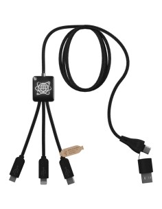 Cable de carga 5 en 1 RPET con transferencia de datos SCX...