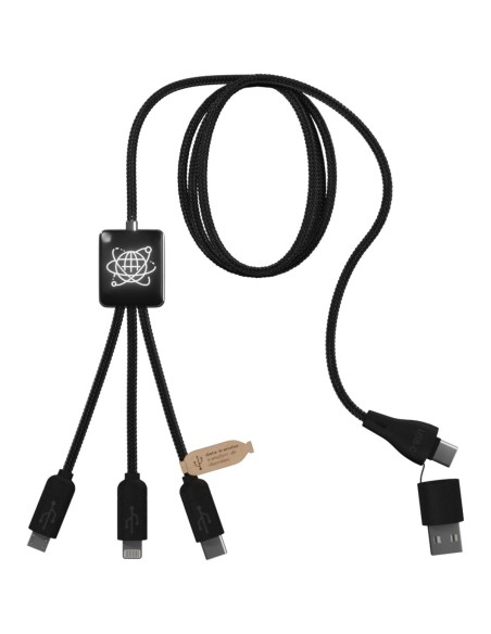 Cable de carga 5 en 1 RPET con transferencia de datos SCX Personalizado 662PX085