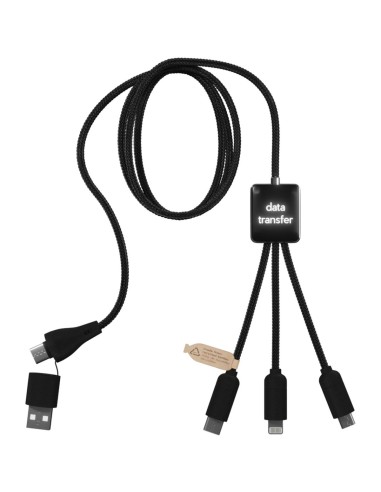 Cable de carga 5 en 1 RPET con transferencia de...