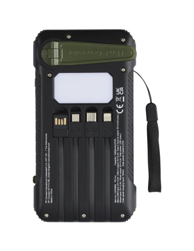 Batería externa de dinamo solar en plástico...