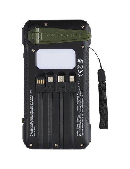 Batería externa de dinamo solar en plástico reciclado de 10 000 mAh con certificación RCS Personalizado 6124346