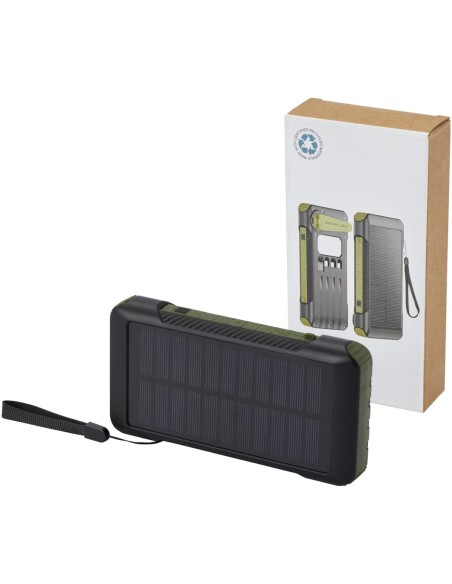 Batería externa de dinamo solar en plástico reciclado de 10 000 mAh con certificación RCS Personalizado 6124346