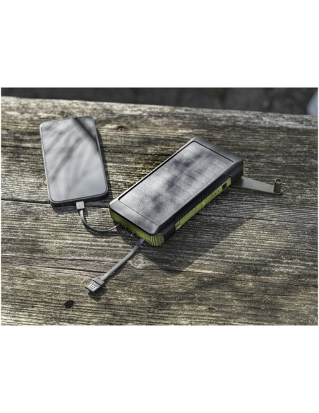 Batería externa de dinamo solar en plástico reciclado de 10 000 mAh con certificación RCS Personalizado 6124346