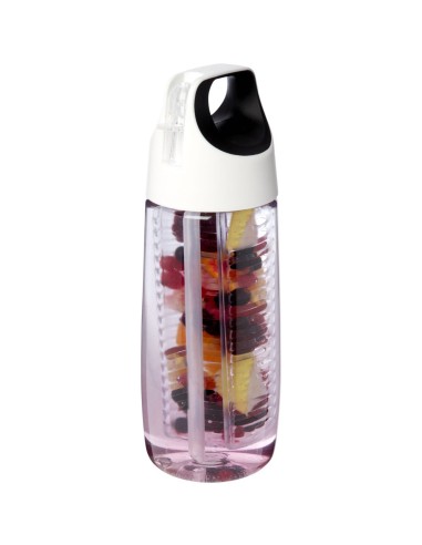Bidón deportivo en plástico reciclado de 700 ml con tapa Flip e infusor Personalizado 6100784