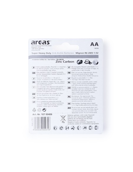 Blister 4 Pilas 1,5V Personalizado 82308