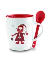 Taza con cuchara 250ml Personalizada 7CX1304 - Imagen 1
