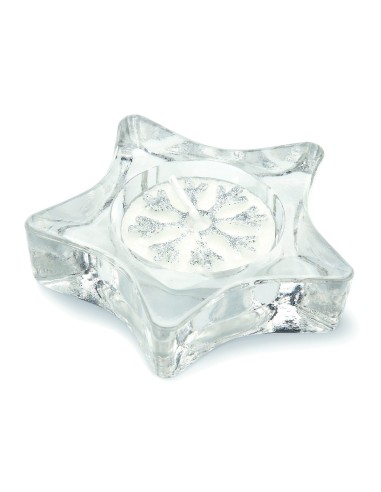 Portavelas de Cristal en Forma de Estrella con Vela Incluida | Goodie