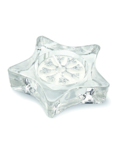 Portavelas de Cristal en Forma de Estrella con Vela Incluida | Goodie