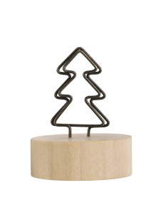 Clip de Diseño Navideño en Metal y Madera | Goodie