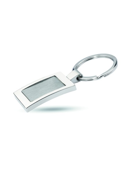 Llavero Rectangular de Aleación de Zinc Cromado | Goodie