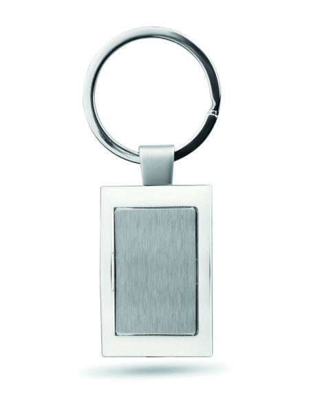 Llavero Rectangular de Aleación de Zinc Cromado | Goodie