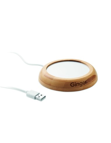 Calentador de Tazas USB con Carcasa de Bambú | Goodie