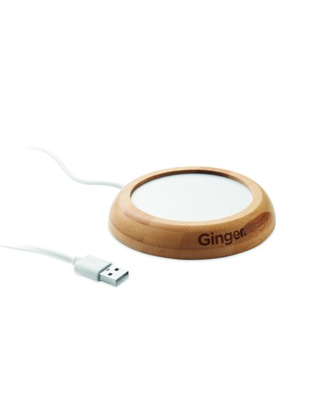 Calentador de Tazas USB con Carcasa de Bambú | Goodie