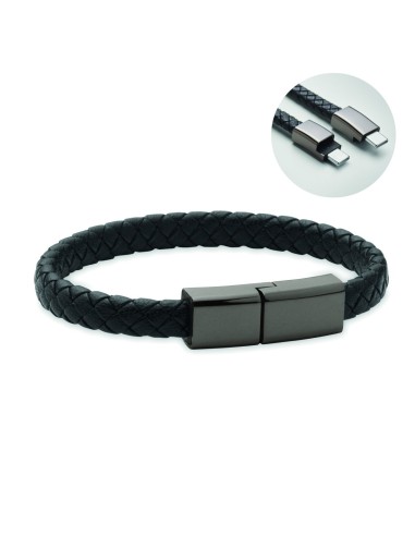 Pulsera cable trenzado tipo-C Personalizada 7MO2646