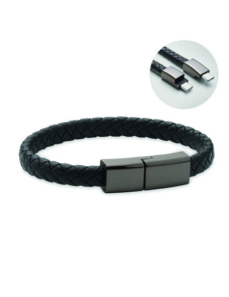 Pulsera cable trenzado tipo-C Personalizada 7MO2646