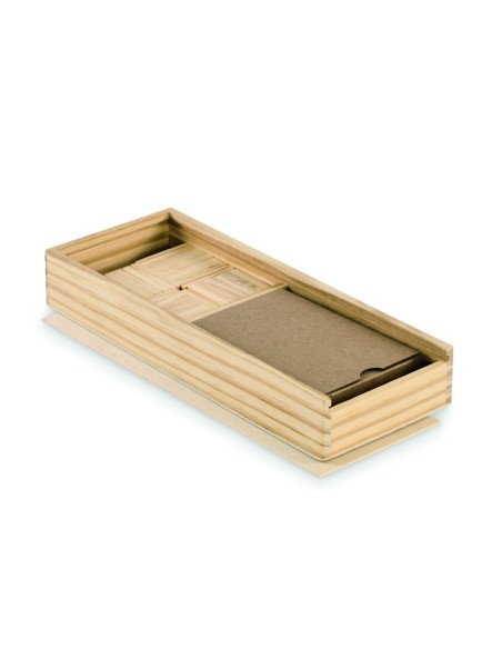 Juego de Dominó y Cartas en Caja de Madera MDF | Goodie