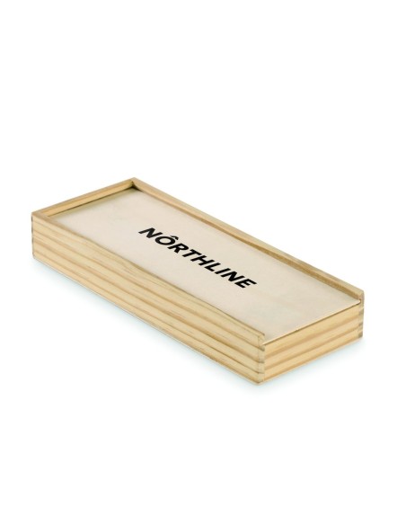 Juego de Dominó y Cartas en Caja de Madera MDF | Goodie