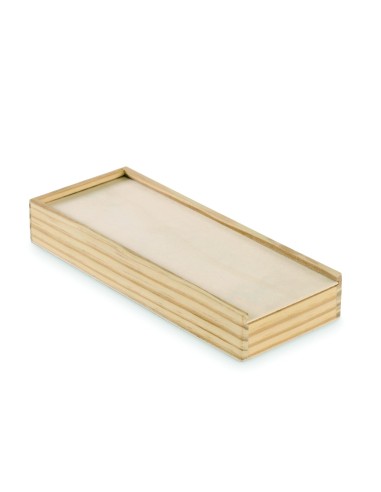 Juego de Dominó y Cartas en Caja de Madera MDF | Goodie