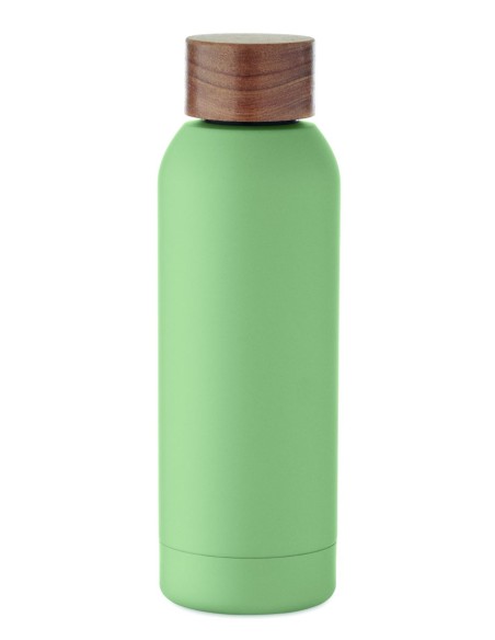 Botella de Acero Inoxidable Reciclado con Tapa de Madera de Acacia | Goodie
