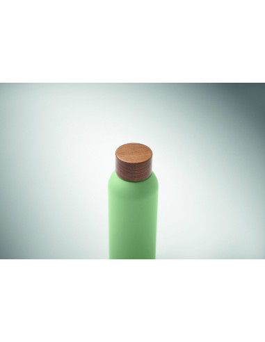 Botella de Acero Inoxidable Reciclado con Tapa de Madera de Acacia | Goodie