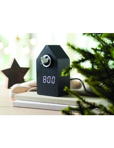 Reloj de Cuco de MDF con Alarma e Indicador de Temperatura | Goodie