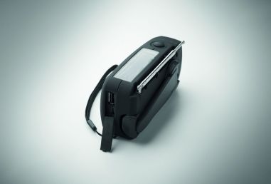 Radio Portátil con Linterna LED y Power Bank Solar | Goodie