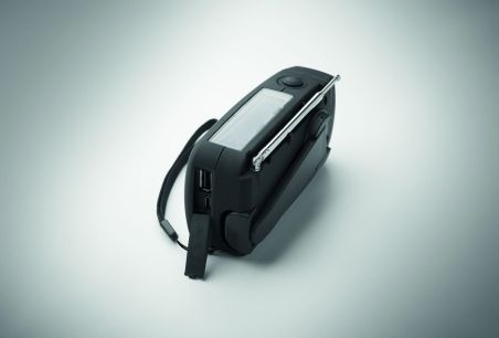Radio Portátil con Linterna LED y Power Bank Solar | Goodie
