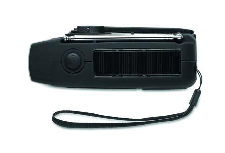 Radio Portátil con Linterna LED y Power Bank Solar | Goodie