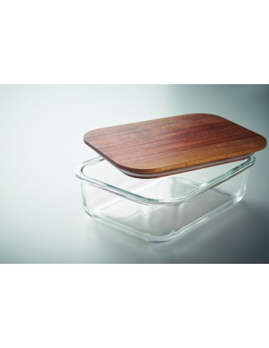 Fiambrera de Vidrio con Tapa de Madera de Acacia | Goodie