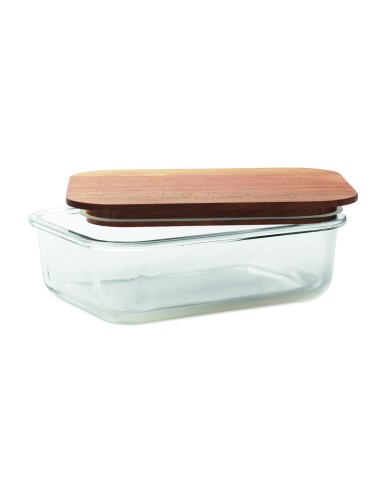 Fiambrera de Vidrio con Tapa de Madera de Acacia | Goodie