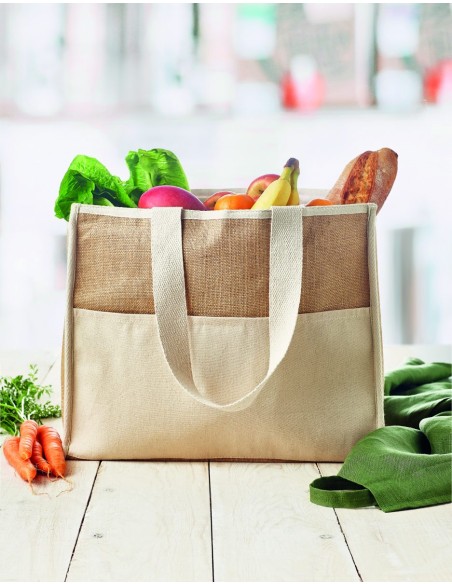 Bolsa Nevera de Yute y Canvas con Interior Laminado | Goodie