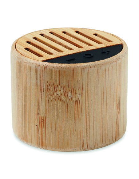 Altavoz redondo de bambú 7MO6818