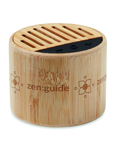 Altavoz redondo de bambú 7MO6818