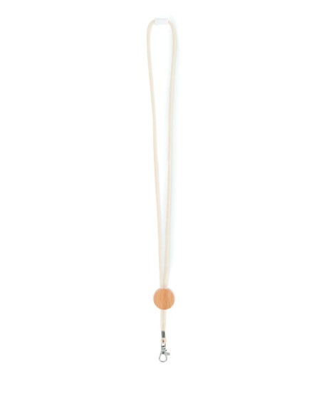 Lanyard de Algodón con Detalle de Bambú y Mosquetón | Goodie