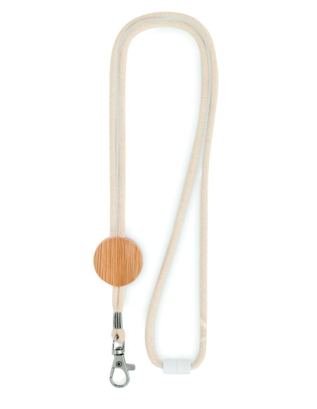Lanyard de Algodón con Detalle de Bambú y Mosquetón | Goodie
