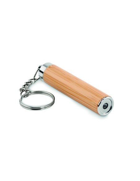 Mini linterna de bambú con llavero personalizada | Goodie