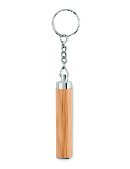 Mini linterna de bambú con llavero personalizada | Goodie