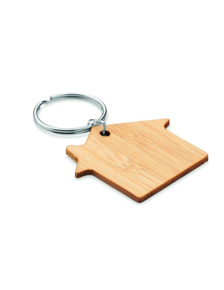 Llavero de Bambú con Forma de Casa | Goodie