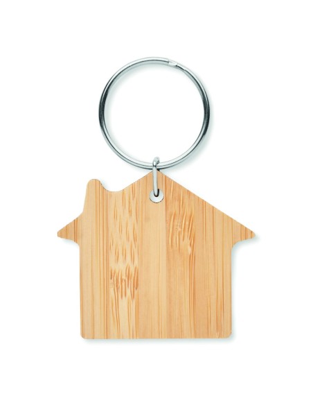 Llavero de Bambú con Forma de Casa | Goodie