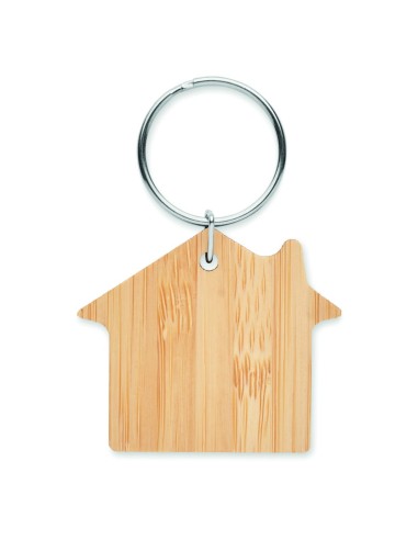 Llavero de Bambú con Forma de Casa | Goodie
