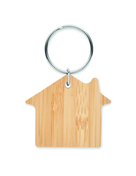 Llavero de Bambú con Forma de Casa | Goodie
