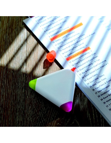 Marcador Triangular de 3 Colores en Un Solo Cuerpo | Goodie