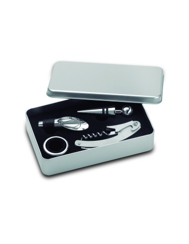 Set de vino en caja de metal 7MO7843