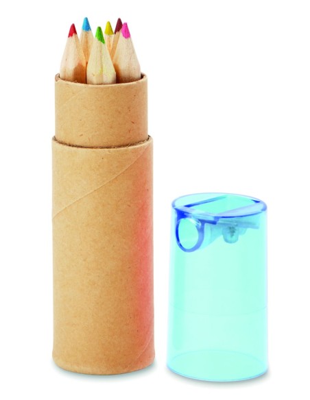 Set de 6 Lápices de Color en Tubo de Papel | Goodie