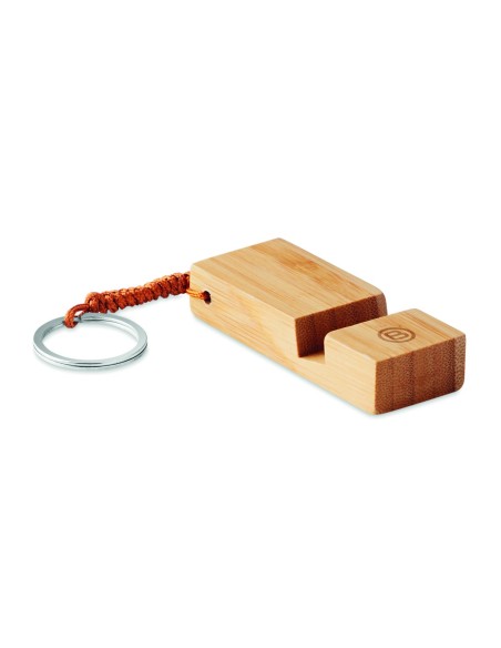 Llavero de Bambú con Soporte para Teléfono | Goodie