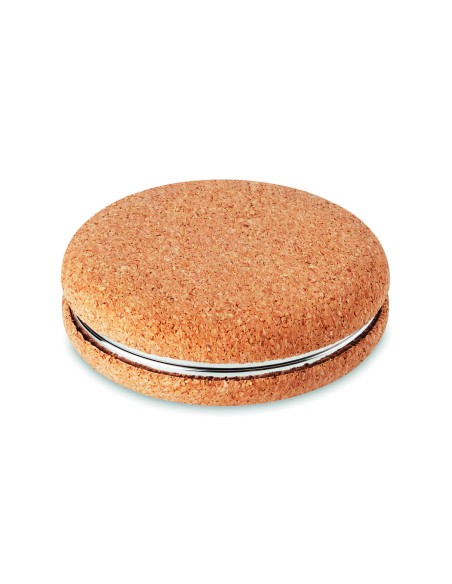 Espejo doble circular corcho 7MO9799