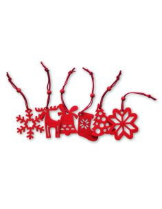 Set 6 adornos árbol en fieltro Personalizado 7CX1335