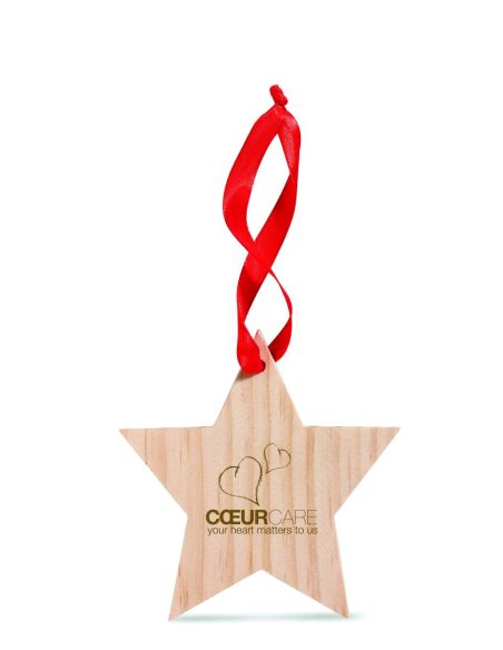 Estrella de madera colgante Personalizada 7CX1373