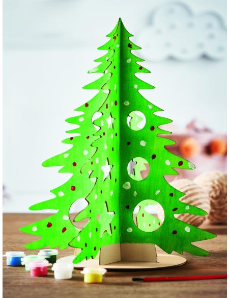Árbol de Navidad de madera DIY Personalizada 7CX1493
